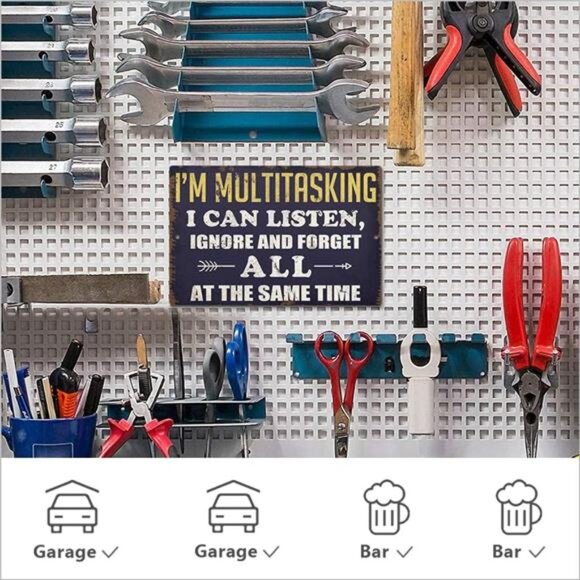 Funny Sarcastic Signs For Man Cave Decor,Retro Garage Metal Tin Sign, Funny Sign - Picture 6 of 7